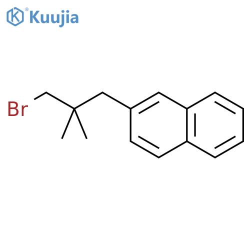 2-(3-Bromo-2,2-dimethylpropyl)naphthalene structure