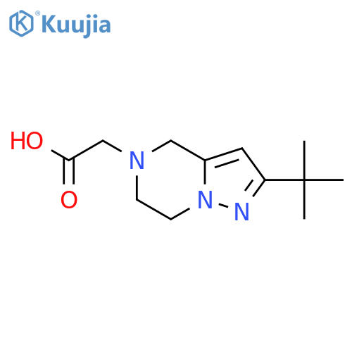 2-(2-(Tert-butyl)-6,7-dihydropyrazolo[1,5-a]pyrazin-5(4H)-yl)acetic acid structure