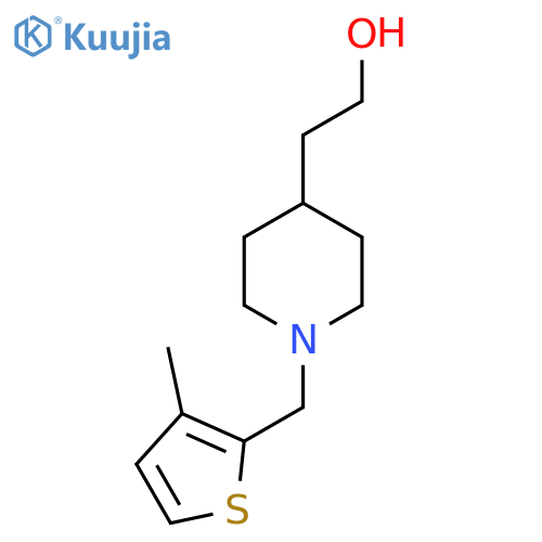 2-(1-((3-Methylthiophen-2-yl)methyl)piperidin-4-yl)ethan-1-ol structure