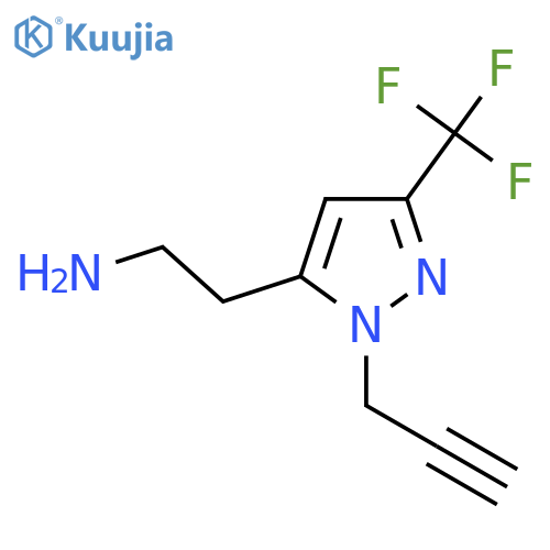 2-(1-(Prop-2-yn-1-yl)-3-(trifluoromethyl)-1H-pyrazol-5-yl)ethan-1-amine structure