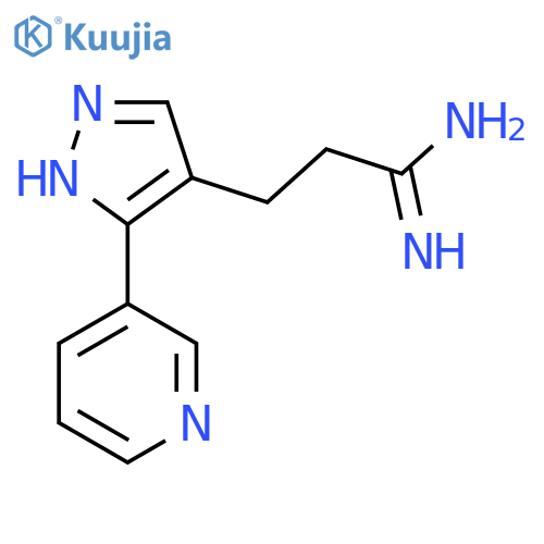 3-(3-(Pyridin-3-yl)-1H-pyrazol-4-yl)propanimidamide structure