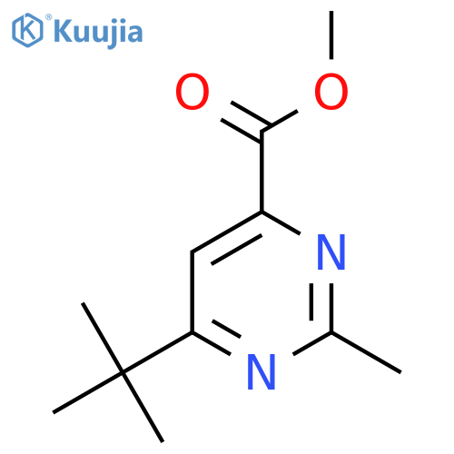 Methyl 6-tert-butyl-2-methylpyrimidine-4-carboxylate structure