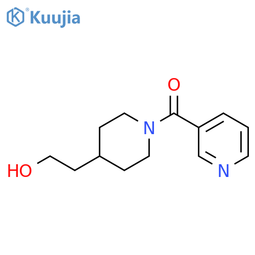 (4-(2-hydroxyethyl)piperidin-1-yl)(pyridin-3-yl)methanone structure