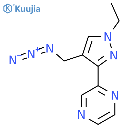 2-(4-(Azidomethyl)-1-ethyl-1H-pyrazol-3-yl)pyrazine structure