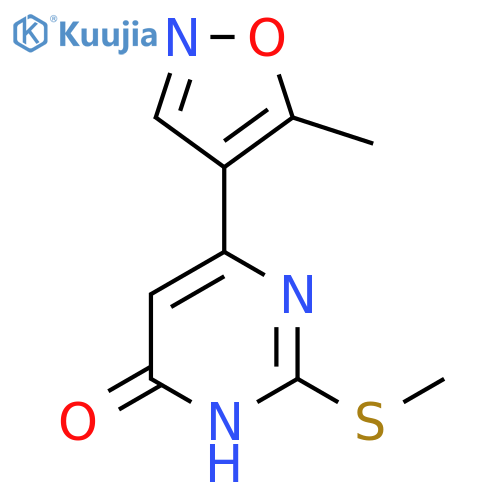 6-(5-methylisoxazol-4-yl)-2-(methylthio)pyrimidin-4(3H)-one structure