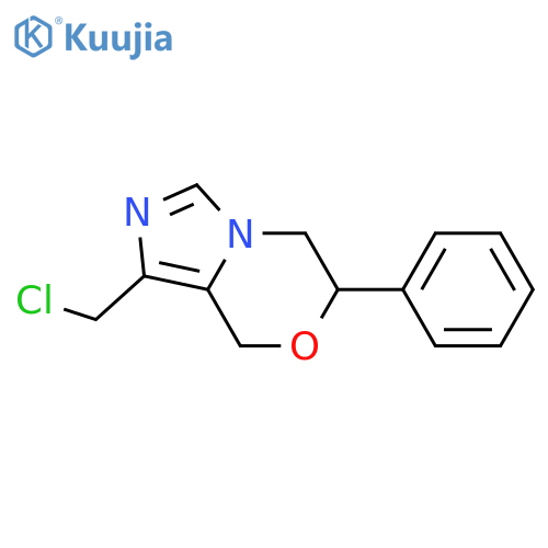 1-(chloromethyl)-6-phenyl-5,6-dihydro-8H-imidazo[5,1-c][1,4]oxazine structure