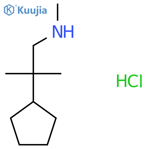 (2-Cyclopentyl-2-methylpropyl)(methyl)amine hydrochloride structure