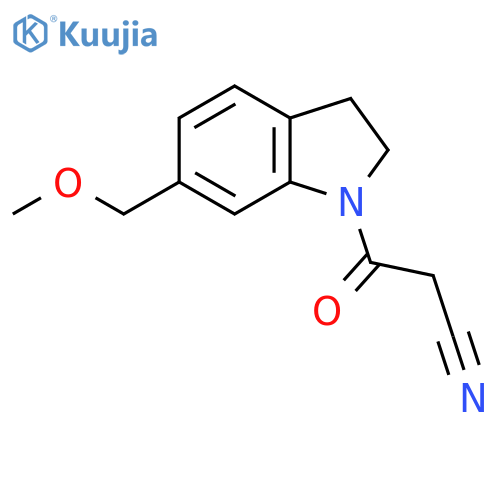 3-(6-(Methoxymethyl)indolin-1-yl)-3-oxopropanenitrile structure