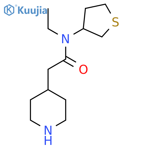 N-Ethyl-2-(piperidin-4-yl)-N-(tetrahydrothiophen-3-yl)acetamide structure