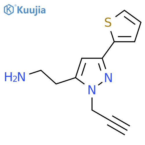 2-(1-(Prop-2-yn-1-yl)-3-(thiophen-2-yl)-1H-pyrazol-5-yl)ethan-1-amine structure