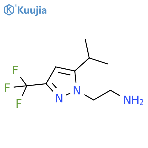 2-(5-isopropyl-3-(trifluoromethyl)-1H-pyrazol-1-yl)ethan-1-amine structure
