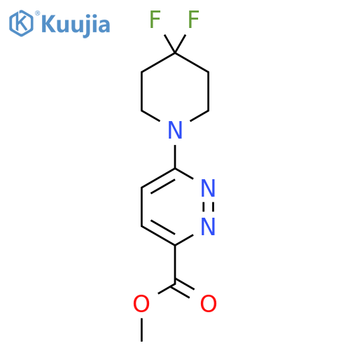 Methyl 6-(4,4-difluoropiperidin-1-yl)pyridazine-3-carboxylate structure