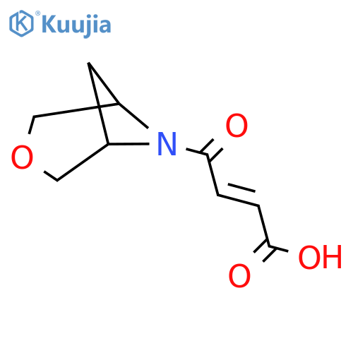(E)-4-(3-oxa-6-azabicyclo[3.1.1]heptan-6-yl)-4-oxobut-2-enoic acid structure
