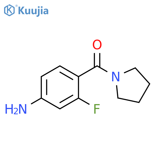 3-fluoro-4-(pyrrolidine-1-carbonyl)aniline structure