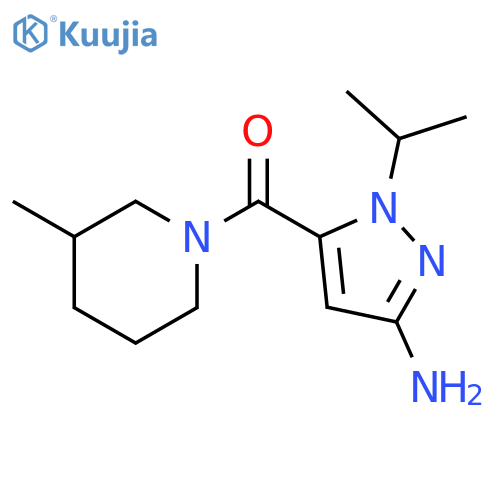 1-isopropyl-5-[(3-methylpiperidin-1-yl)carbonyl]-1H-pyrazol-3-amine structure