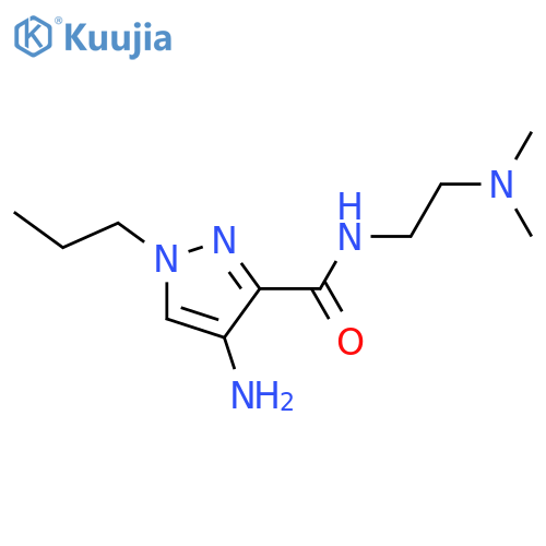 4-amino-N-[2-(dimethylamino)ethyl]-1-propyl-1H-pyrazole-3-carboxamide structure