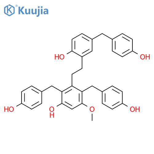 Phenol, 3-[2-[2-hydroxy-5-[(4-hydroxyphenyl)methyl]phenyl]ethyl]-2,4-bis[(4-hydroxyphenyl)methyl]-5-methoxy- structure