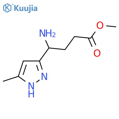 methyl 4-amino-4-(5-methyl-1H-pyrazol-3-yl)butanoate structure