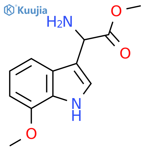 methyl 2-amino-2-(7-methoxy-1H-indol-3-yl)acetate structure