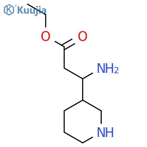 Ethyl 3-amino-3-(piperidin-3-yl)propanoate structure