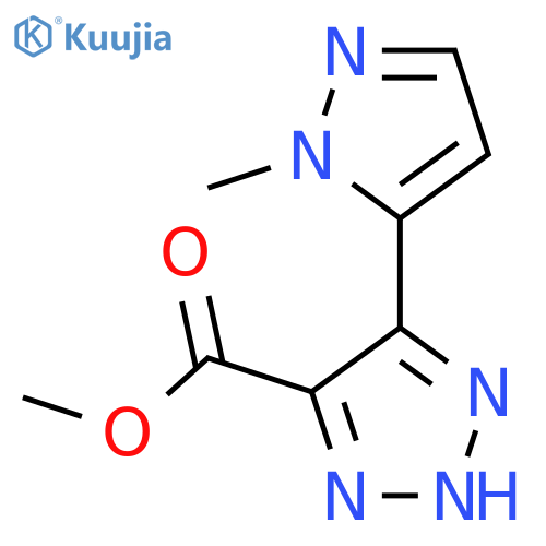 methyl 5-(1-methyl-1H-pyrazol-5-yl)-1H-1,2,3-triazole-4-carboxylate structure