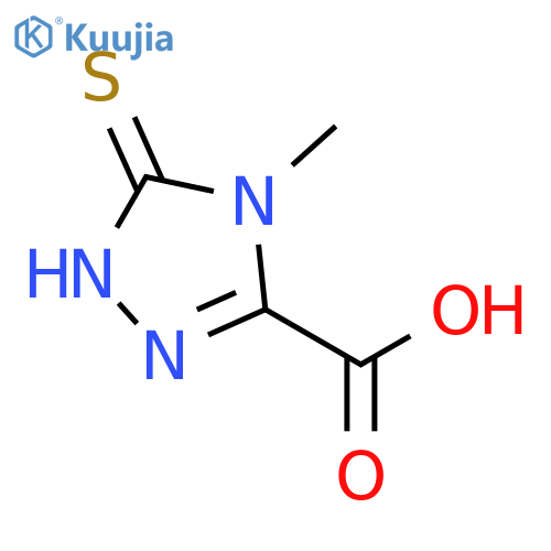 4-methyl-5-sulfanyl-4H-1,2,4-triazole-3-carboxylic acid structure