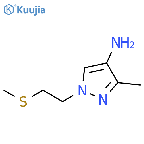1H-Pyrazol-4-amine, 3-methyl-1-[2-(methylthio)ethyl]- structure