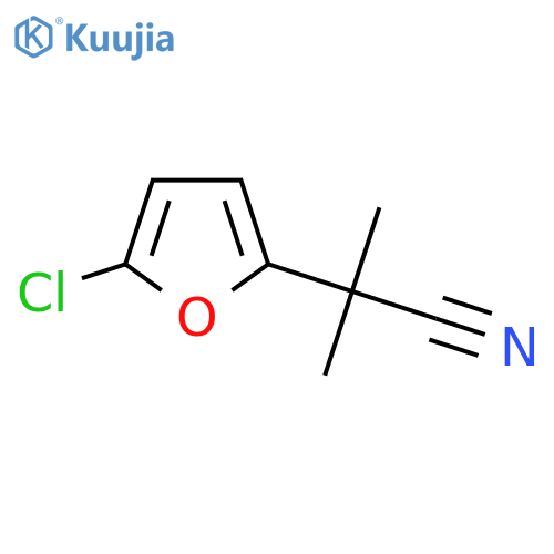 2-(5-chlorofuran-2-yl)-2-methylpropanenitrile structure