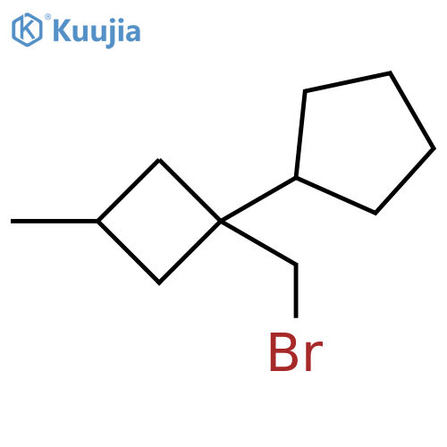 Cyclopentane, [1-(bromomethyl)-3-methylcyclobutyl]- structure