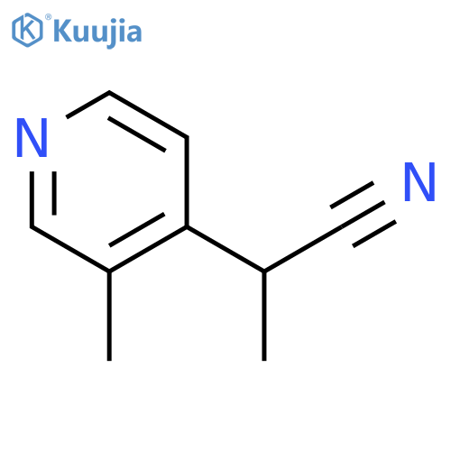 2-(3-methylpyridin-4-yl)propanenitrile structure