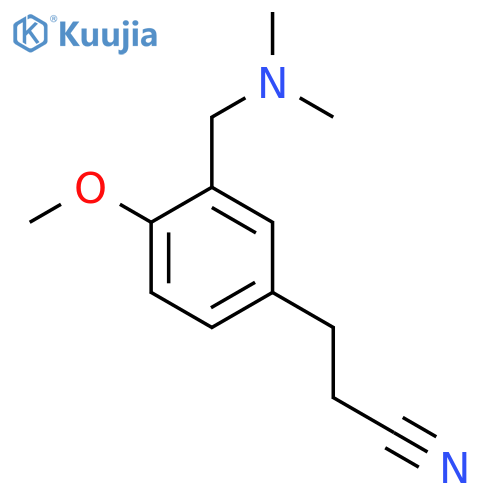 3-{3-(dimethylamino)methyl-4-methoxyphenyl}propanenitrile structure