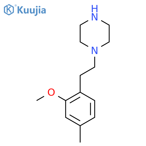 1-2-(2-methoxy-4-methylphenyl)ethylpiperazine structure