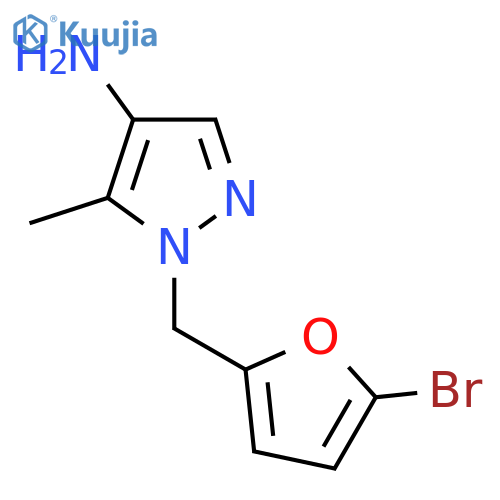 1-(5-bromofuran-2-yl)methyl-5-methyl-1H-pyrazol-4-amine structure
