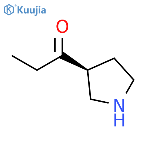 1-Propanone, 1-(3S)-3-pyrrolidinyl- structure
