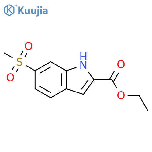 ethyl 6-methylsulfonyl-1H-indole-2-carboxylate structure