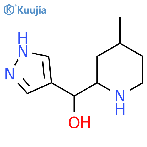(4-methylpiperidin-2-yl)(1H-pyrazol-4-yl)methanol structure