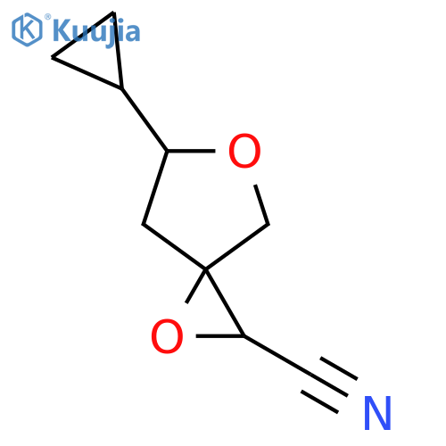 6-Cyclopropyl-1,5-dioxaspiro[2.4]heptane-2-carbonitrile structure