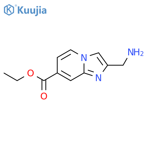 ethyl 2-(aminomethyl)imidazo1,2-apyridine-7-carboxylate structure