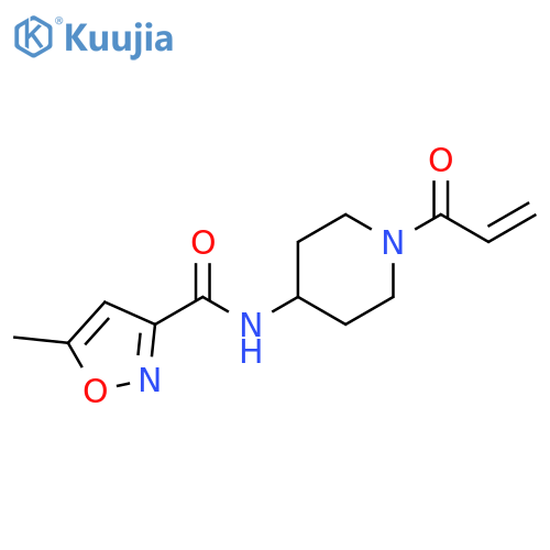 5-methyl-N-1-(prop-2-enoyl)piperidin-4-yl-1,2-oxazole-3-carboxamide structure
