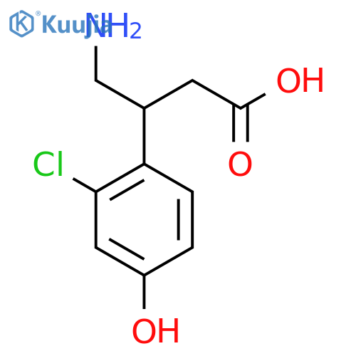 4-amino-3-(2-chloro-4-hydroxyphenyl)butanoic acid structure