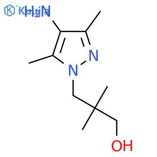 3-(4-amino-3,5-dimethyl-1H-pyrazol-1-yl)-2,2-dimethylpropan-1-ol structure