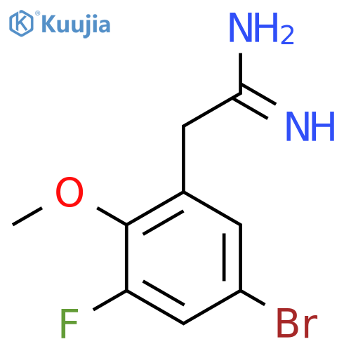 2-(5-bromo-3-fluoro-2-methoxyphenyl)ethanimidamide structure