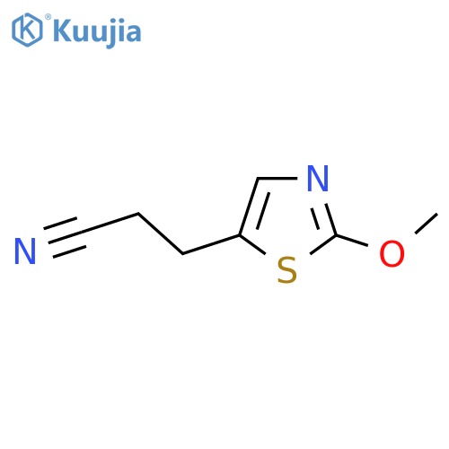3-(2-methoxy-1,3-thiazol-5-yl)propanenitrile structure