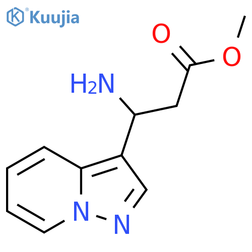 methyl 3-amino-3-{pyrazolo1,5-apyridin-3-yl}propanoate structure