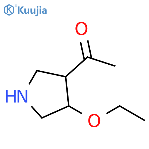 Ethanone, 1-(4-ethoxy-3-pyrrolidinyl)- structure
