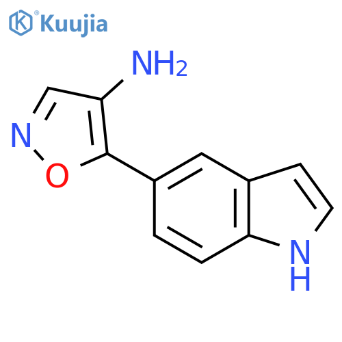 5-(1H-indol-5-yl)-1,2-oxazol-4-amine structure