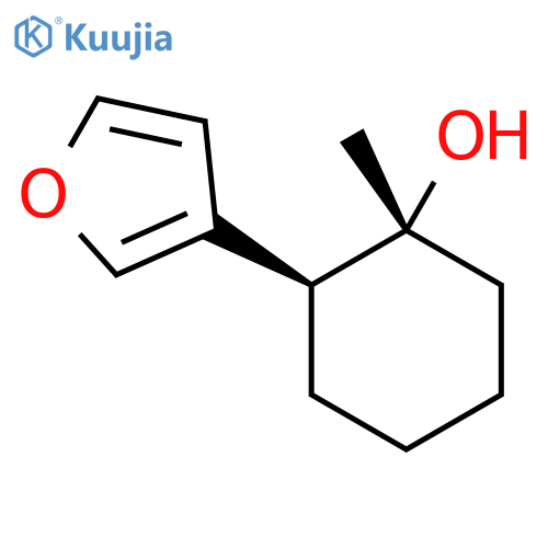 rac-(1R,2S)-2-(furan-3-yl)-1-methylcyclohexan-1-ol structure