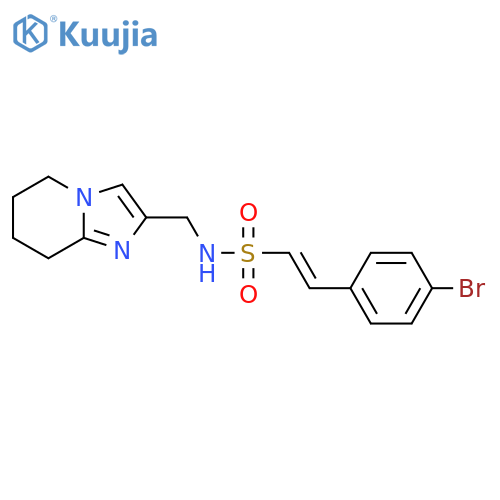 (E)-2-(4-Bromophenyl)-N-(5,6,7,8-tetrahydroimidazo[1,2-a]pyridin-2-ylmethyl)ethenesulfonamide structure