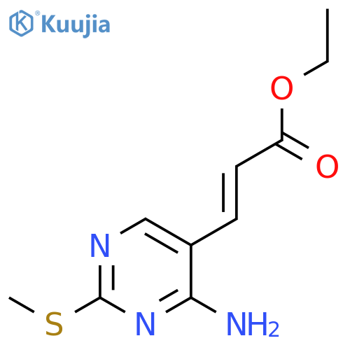 Ethyl 3-(4-amino-2-(methylthio)pyrimidin-5-yl)acrylate structure
