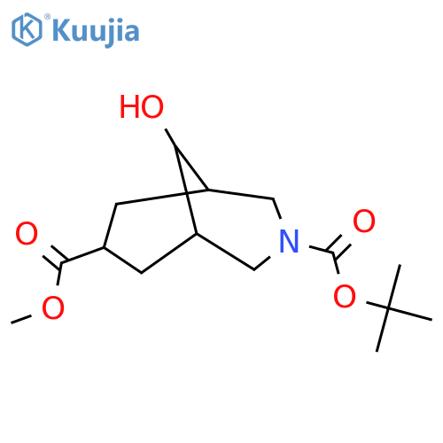 3-Tert-butyl 7-methyl 9-hydroxy-3-azabicyclo[3.3.1]nonane-3,7-dicarboxylate structure
